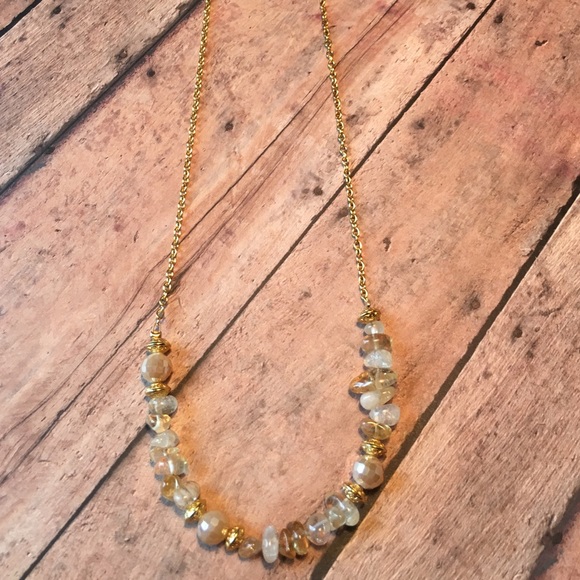 Citrine Chip 22" Necklace - Picture 3 of 3