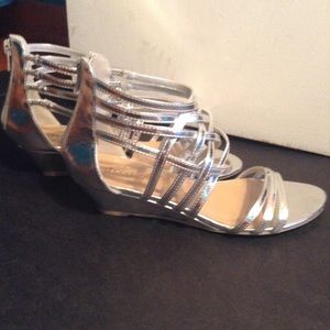Silver wedges/heels