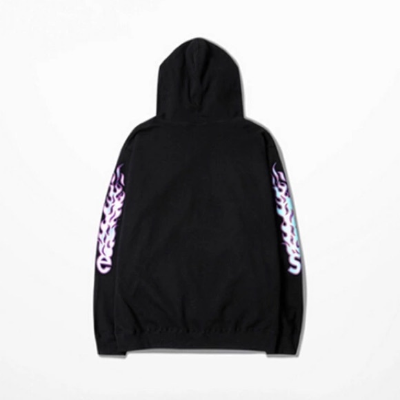Thrasher Hoodie Skate Flames Magazine Black Jacket - Picture 2 of 3