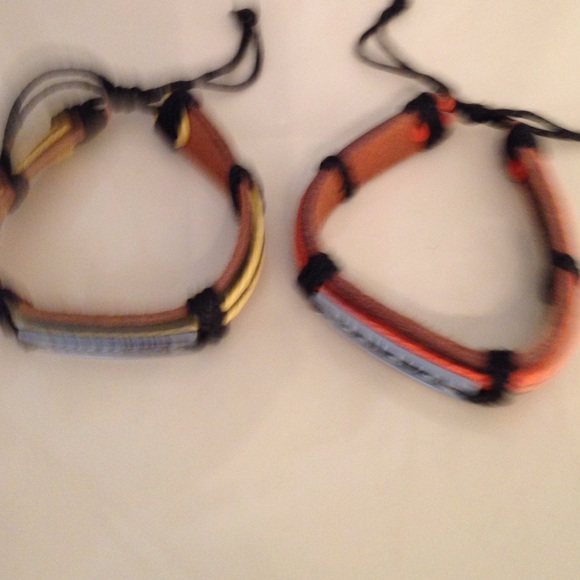 String and leather friendship braclets - Picture 1 of 3