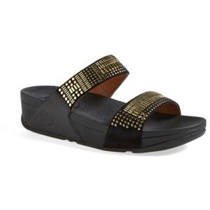 Fitflop comfortable black/gold sandals