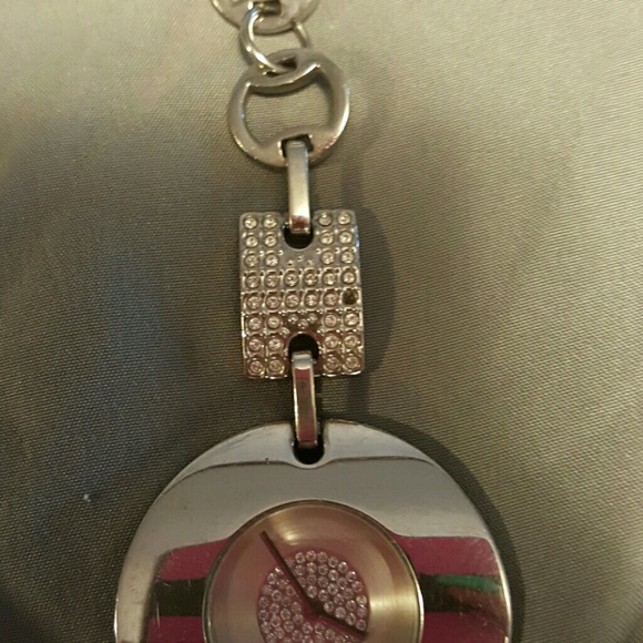 Silvertone with rhinestone DKNY watch - Picture 2 of 2