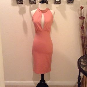 ROSE SLIT FRONT FITTED DRESS (NWOT)