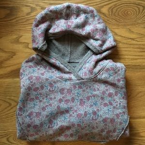 Free People Floral Hooded Pullover XS