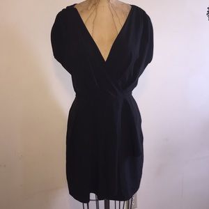 ✨PLUS SIZE✨ Black Pleated Wrap Dress Size 1X