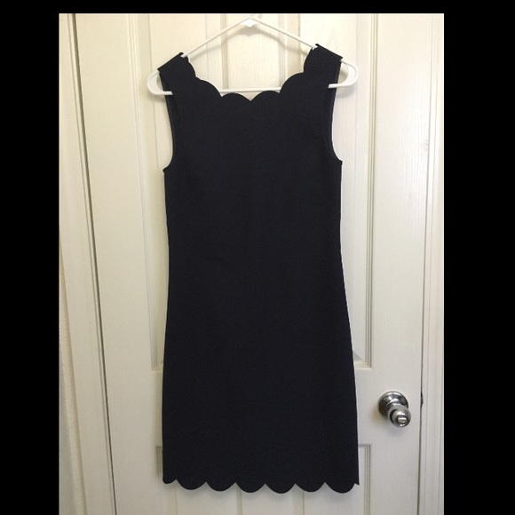 Jcrew Navy Blue Scalloped Dress in Size 2 BrandNew