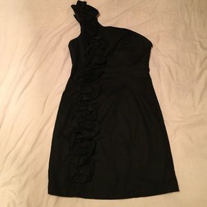 One-Shoulder Black Cocktail Dress