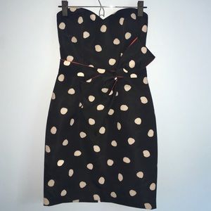 Jovani black and grayish silver poka-dot dress.