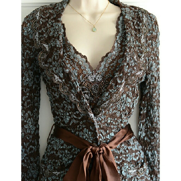 SOLD! Ann Ferriday Chocolate & Blue Set - Picture 4 of 4