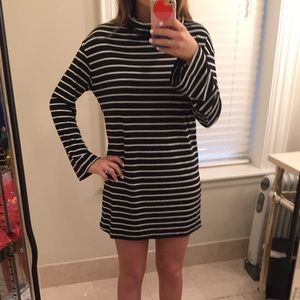 Free People Striped cowl- neck dress