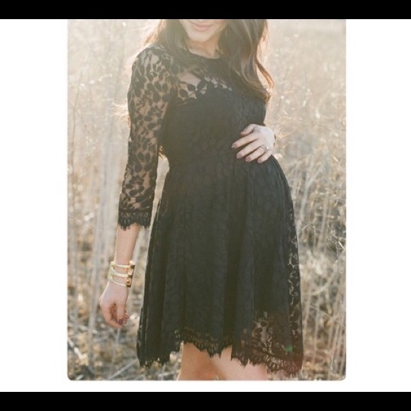Free People Dresses & Skirts - Lace Black Dress Free People