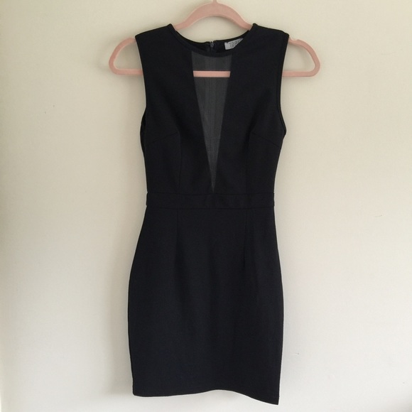 Tobi Deep in Mesh Black Dress - Picture 2 of 4