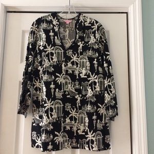 Lilly Pulitzer Late Night Toile Tunic, Size M