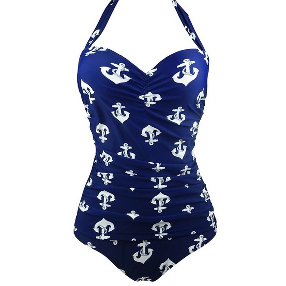 NWOT Retro bathing suit Anchors