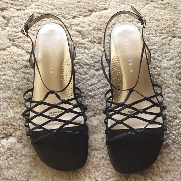 David Tate black strappy sandal