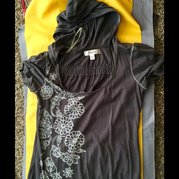 Hooded print tunic shirt - Picture 3 of 4