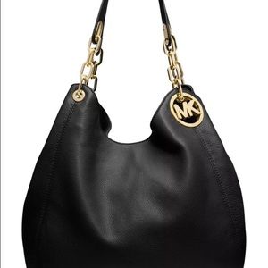 Michael Kors black Fulton large shoulder bag