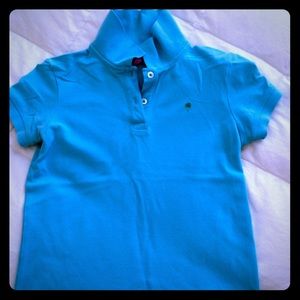 Lilly Pulitzer aqua blue polo