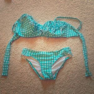 Picnic patterned two piece swimsuit!!!