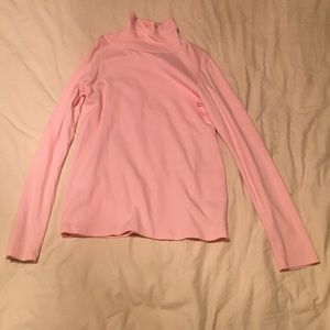 Pink turtleneck t-shirt