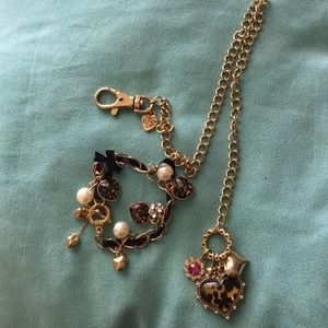 Betsey Johnson bracelet and purse chain