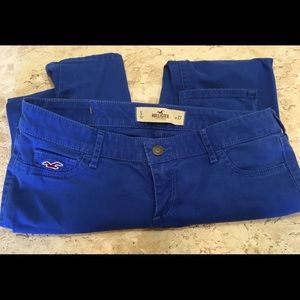 Hollister bright blue skinny jeans