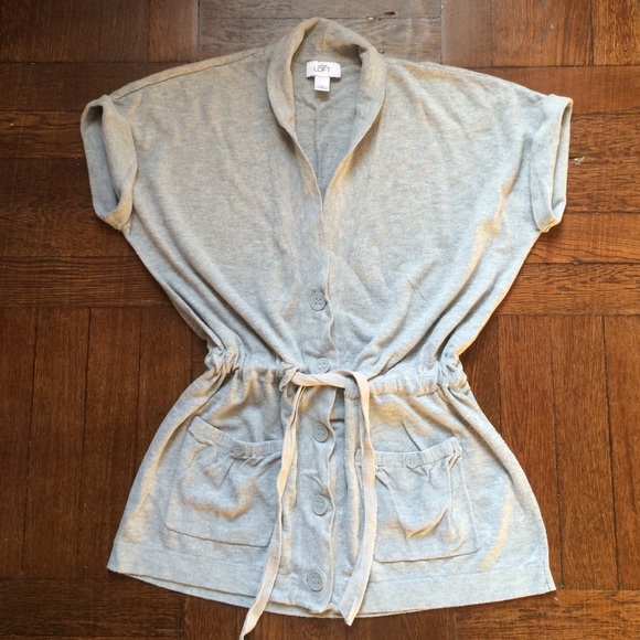 Oversized short sleeve cardigan