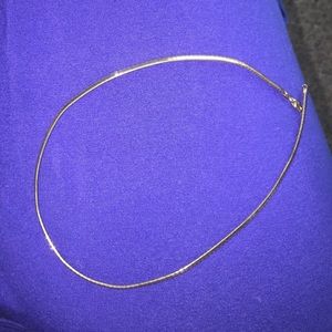 925 sterling silver necklace 16" ribbed