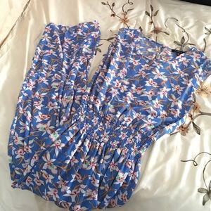 STUNNING BLUE FLORAL JUMPSUIT