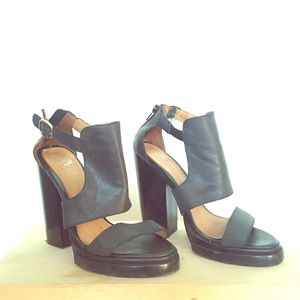 Jeffrey Campbell chunky leather heels