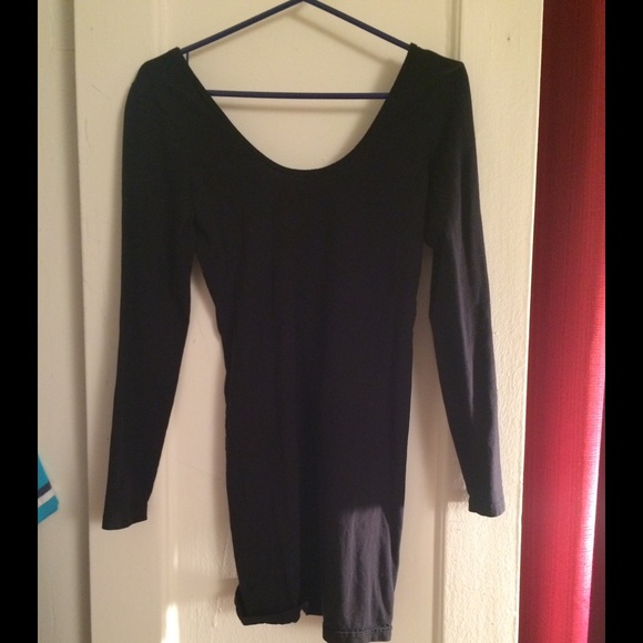 Mini BodyCon Black Dress- American Apparel