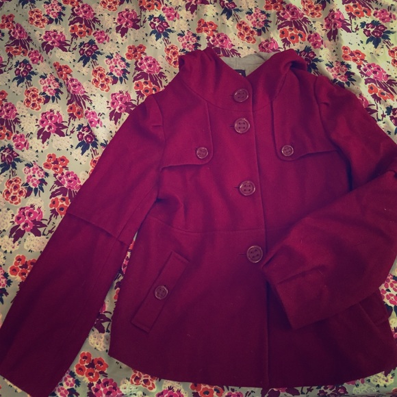 Adorable red Anthropologie coat!