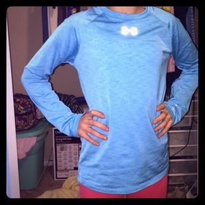 Blue under armor shirt and matching hoddie