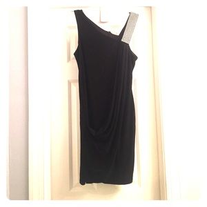 Sequin Strap Little Black Dress