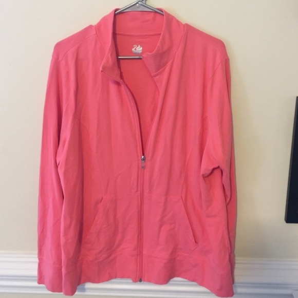zip up jacket / pink / 1X