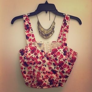 SOLD - Charlotte Russe M Floral Crop Top