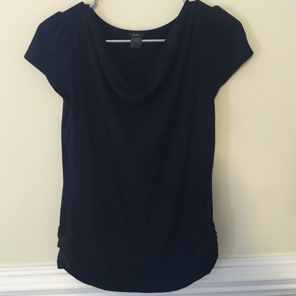 Black Short Sleeve Blouse / Large / Maurice's