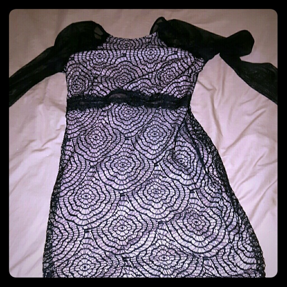 Lace and mesh dress