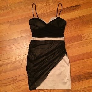 Asos Draped Satin Sweetheart Dress Sz 4/XS