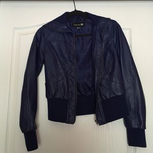 Blue bomber jacket