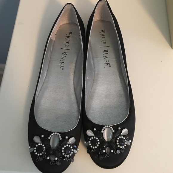 Black Sateen White House/Black Market ballet flat