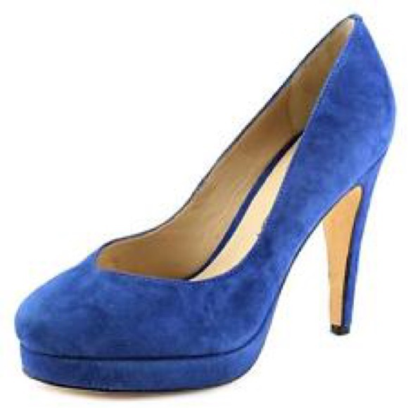REBECCA MINKOFF Dish Electric Blue Suede Pumps