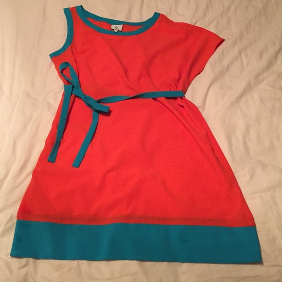 Coral and Blue Sundress