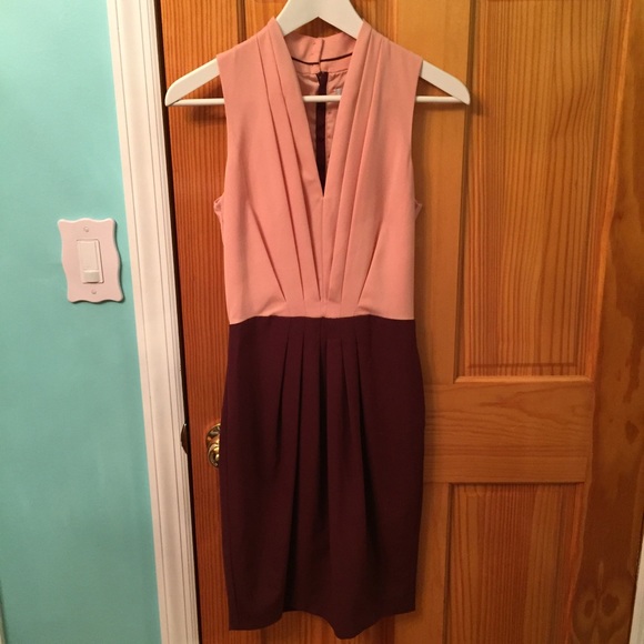 NEW H&M Pink Burgundy Dress Sz 2