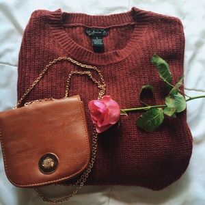 Maroon Knit Sweater