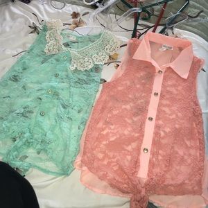 Peach and mint green bundle