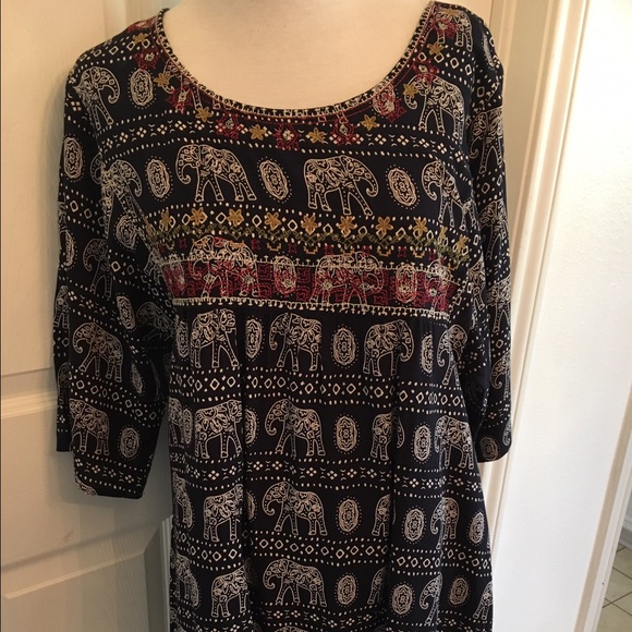 Embroidered Elephant dress