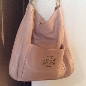 Tory burch pebbled leather bag