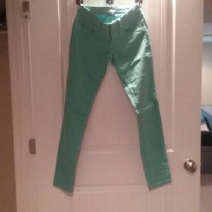 Teal skinny jeans