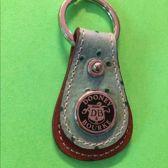 Dooney & Bourke Keychain Ostrich Print Leather